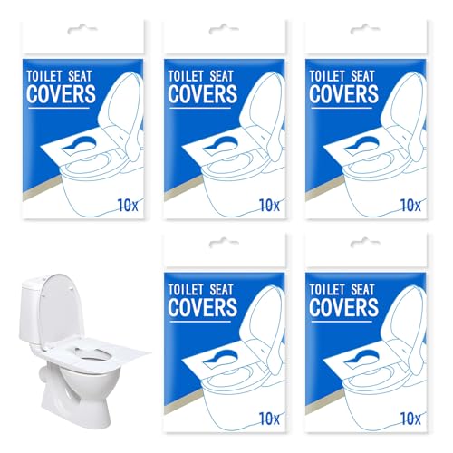 50 Stück Toilettensitzbezüge aus Papier,Einweg Toilettensitzbezüge,Spülbarer Papier Toilettensitzbezug,Tragbarer Töpfchensitzbezug,Einzelverpackung für Kinder und Erwachsene,für Hotel Outdoor Reisen 50 Stück Toilettensitzbezüge aus Papier,Einweg Toilettensitzbezüge,Spülbarer Papier Toilettensitzbezug,Tragbarer Töpfchensitzbezug,Einzelverpackung für Kinder und Erwachsene,für Hotel Outdoor Reisen von Mikiuly