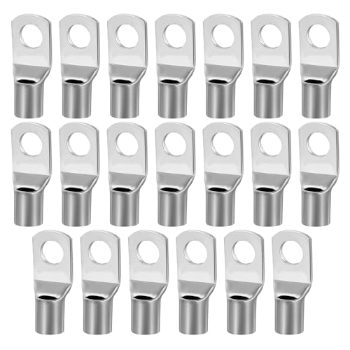 Kabelschuhe Rohrkabelschuhe Set, Rohrkabelschuhe 10 mm², M6 Ringkabelschuhe Set, Kabelschuh, Kabel Verbinder, Kabelschuh Sortiment für Kfz Batteriekabel, für Kfz Auto Motorad Boote, Silber, 20 Stücke Kabelschuhe Rohrkabelschuhe Set, Rohrkabelschuhe 10 mm², M6 Ringkabelschuhe Set, Kabelschuh, Kabel Verbinder, Kabelschuh Sortiment für Kfz Batteriekabel, für Kfz Auto Motorad Boote, Silber, 20 Stücke von Mikiuly