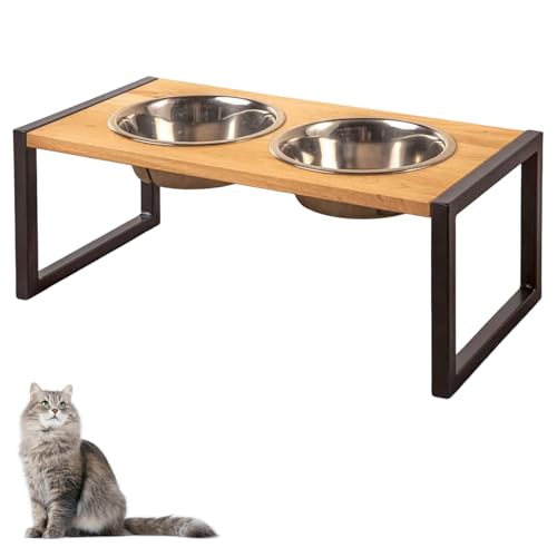 Katzennapf Erhöht,2er Set Futternapf Katze,15° Gekippte Futterstation Katzen Hundenapf mit Metallhalter,Fressnapf und Wassernapf für Katzen und Kleine Hunde,für Optimale Fütterungshaltung Katzennapf Erhöht,2er Set Futternapf Katze,15° Gekippte Futterstation Katzen Hundenapf mit Metallhalter,Fressnapf und Wassernapf für Katzen und Kleine Hunde,für Optimale Fütterungshaltung von Mikiuly