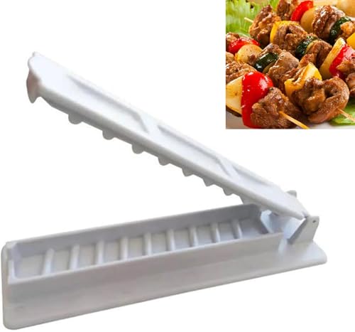 Kebab Maker, Lange Manuelle Kebab Maschine, Dicker Kunststoff Manuelle Kebab Form,Türkischer Schaschlik, Kebab Maschine für Küche, Zuhause, Picknick im Freien, Camping für Grill-Neulinge, Weiß Kebab Maker, Lange Manuelle Kebab Maschine, Dicker Kunststoff Manuelle Kebab Form,Türkischer Schaschlik, Kebab Maschine für Küche, Zuhause, Picknick im Freien, Camping für Grill-Neulinge, Weiß von Mikiuly