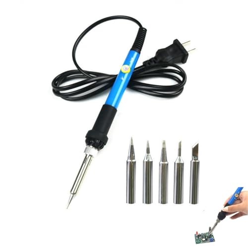 Lötkolben Set, Lötkolben Lötset 60W Lötstation mit Temperatur Einstellbar 200-450°C, 5 Lötspitzen, für Elektrotechnik Reparaturen Profi Hobbybastler Lötkolben Set, Lötkolben Lötset 60W Lötstation mit Temperatur Einstellbar 200-450°C, 5 Lötspitzen, für Elektrotechnik Reparaturen Profi Hobbybastler von Mikiuly