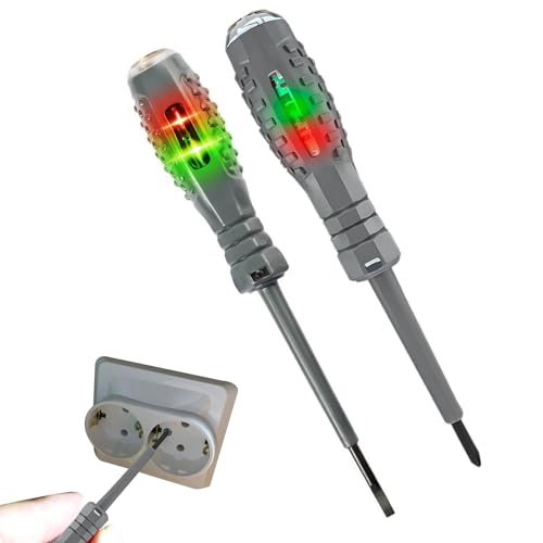 Spannungsprüfer Schraubendreher,2-in-1-Schraubendreher mit Starkem Drehmoment und Magnet,Stromdetektor,Magnetischer Schraubendreherkopf,Phasenprüfer Schraubendreher,Stromprüfer Schraubendreher,2pc von Mikiuly