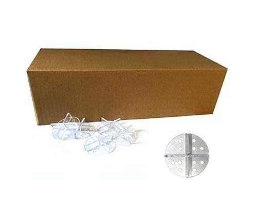 Miko® Fugenkreuz mit Teller 50 Stk. 3mm Fuge zur Plattenverlegung im Splittbett transparent unsichtbar zur Verlegung von Fliesen, Pflastersteinen (50) von Miko