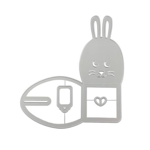 2024 Neue Stanzschablonen Osterhase Boxen Metall Stanzen Ostern Hase Prägeschablonen Stanzformen Stanzmaschine Schablonen Cutting Dies für DIY Geschenkboxen Handwerk Geschenk von Mikocofo