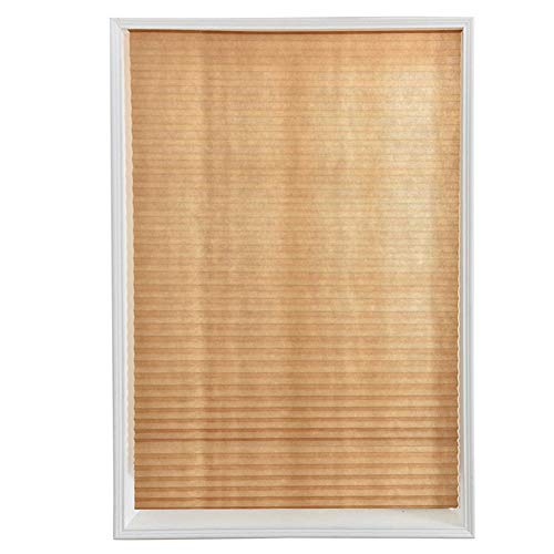 Mikolot Selbstklebende Plissee Papier-Jalousien für Badezimmer, Küche, Balkon, braun, 90 x 180cm von Mikolot