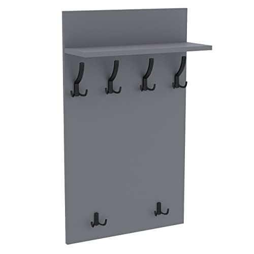 AKKE 100x60 | MAXI Garderobenpaneel Wandgarderobe Garderobe Wandpaneel Kleiderstange SCHWARZ | LIGHT GRAPHITE von AKKE