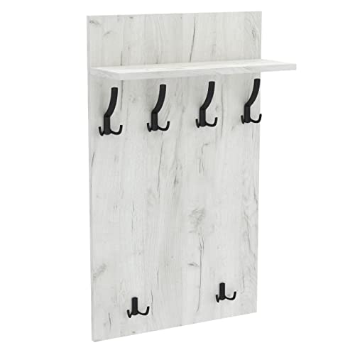 AKKE 120x60 | MAXI Garderobenpaneel Wandgarderobe Garderobe Wandpaneel Kleiderstange SCHWARZ | WHITE CRAFT von AKKE