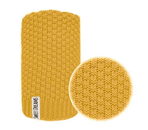 Mikos Baumwolle 100% Baby Strickdecke Kuschelige Decke ideal als Baby Decke, Erstlingsdecke, Wolldecke oder Baby Kuscheldecke 80x100 I 100x120 (1032) (Senf, 80 x 100) von Mikos