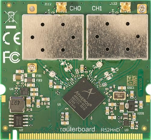 MikroTik 802.11a/b/g/n High Power Dual Band MiniPCI Card with MMCX, R52HND (Band MiniPCI Card with MMCX connectors) von MikroTik