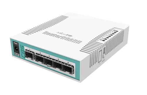 MikroTik CRS106-1C-5S - CRS106-1C-5S L5 5xSFP 1G, 1xGigabit LAN PoE/SFP Combo, Desktop case von MikroTik