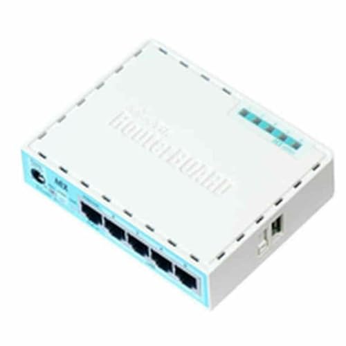 MikroTik RB750GR3 Eingebauter Ethernet-Anschluss Türkis - Weiß Kabelrouter, RB750GR3 von MikroTik