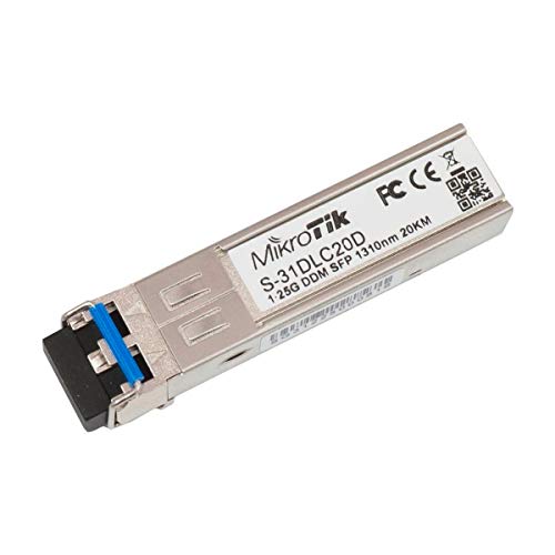 MikroTik RouterBOARD S-31DLC20D 1.25G SFP-Transceiver, Dual-1310 LC-Stecker, für bis zu 20 Kilometer Single Mode Glasfaser-Verbindungen MikroTik RouterBOARD S-31DLC20D 1.25G SFP-Transceiver, Dual-1310 LC-Stecker, für bis zu 20 Kilometer Single Mode Glasfaser-Verbindungen von MikroTik
