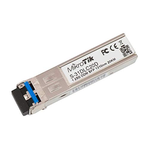 MikroTik RouterBOARD S-31DLC20D 1.25G SFP-Transceiver, Dual-1310 LC-Stecker, für bis zu 20 Kilometer Single Mode Glasfaser-Verbindungen von MikroTik