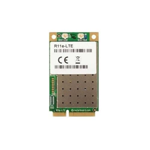 Mikrotik R11e-LTE Interne 150 Mbit/s Netzwerkkarte, Netzwerkkarten (Intern, kabellos, Mini PCI Express, 150 Mbit/s, Gold, Grün) von MikroTik