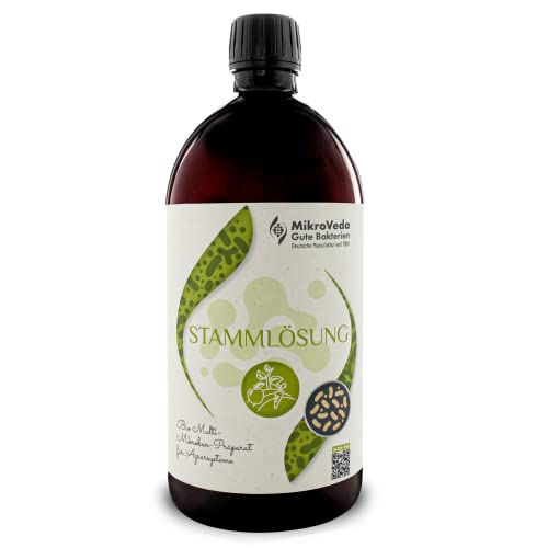Mikroveda Bio-Stammlösung - Effektive Mikroorganismen - 15 Stämme - Farming - Urlösung - Bodenaktivator und -hilfsstoff - Kompost - Teiche - Garten - Agrarwirtschaft - VEGAN (1l) von Mikroveda