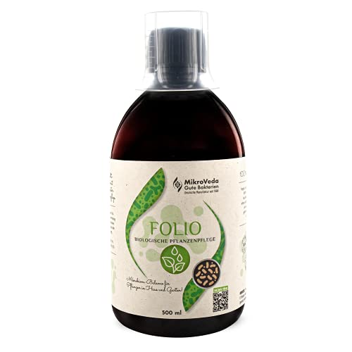MikroVeda Folio 500ml Pflanzendünger, Bio Flüssigdünger für Gemüse und Zimmerpflanzen, organischer Dünger, Pflanzenschutzmittel flüssig von Mikroveda