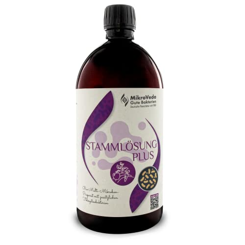 MikroVeda Stammlösung Plus 1 L Bodenaktivator mit effektiven Mikroorganismen, organischer Flüssigdünger, Bio Dünger für Rasen Garten von Mikroveda