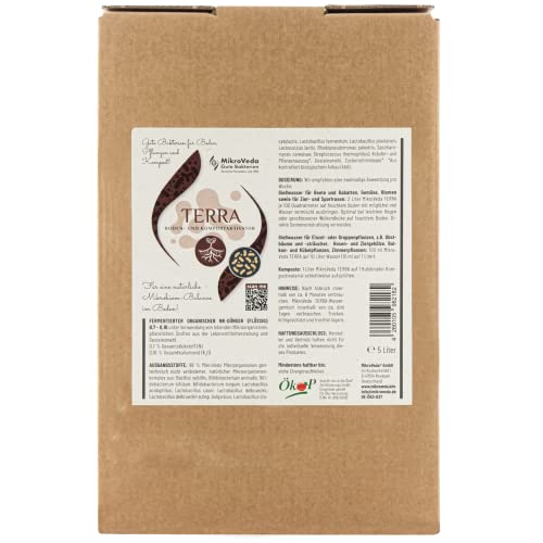 MikroVeda Terra - Bio Bodenaktivator - Bodenbakterien - Effektive Mikroorganismen - Bodenhilfsstoff - Kompost - Garten - Organischer Dünger - VEGAN - 100% natürlich (5l) von Mikroveda