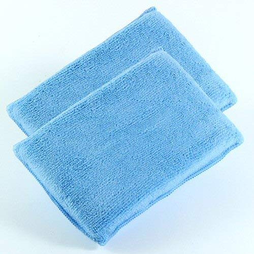 Mikrofaser Autopad 2 Stück Set Antibeschlags-Schwamm für Scheiben - Spiegel, Fenster, Glatte Flächen 12 x 18 x 3 cm von Mikrofaser-Aktiv