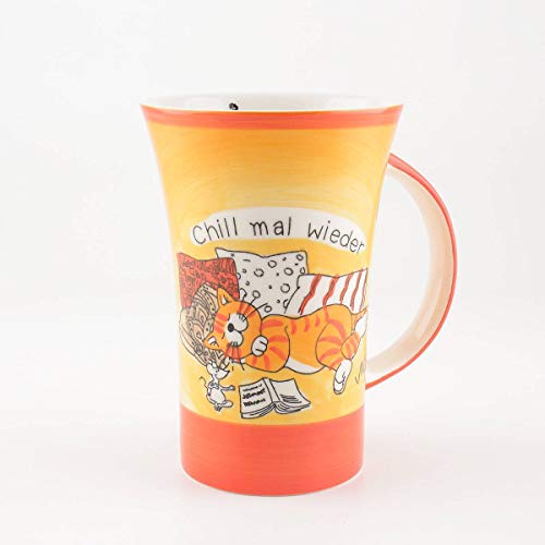 Mila Keramik-Becher, Coffee Pot, Oommh Katze Chill mal wieder | MI-82159 | 4045303821590 von Mila GmbH