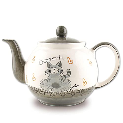Mila Keramik-Teekanne, Oommh Katze Pure, ca. 1,2 Liter | MI-94402 | 4045303944022 Mila Keramik-Teekanne, Oommh Katze Pure, ca. 1,2 Liter | MI-94402 | 4045303944022 von Mila GmbH