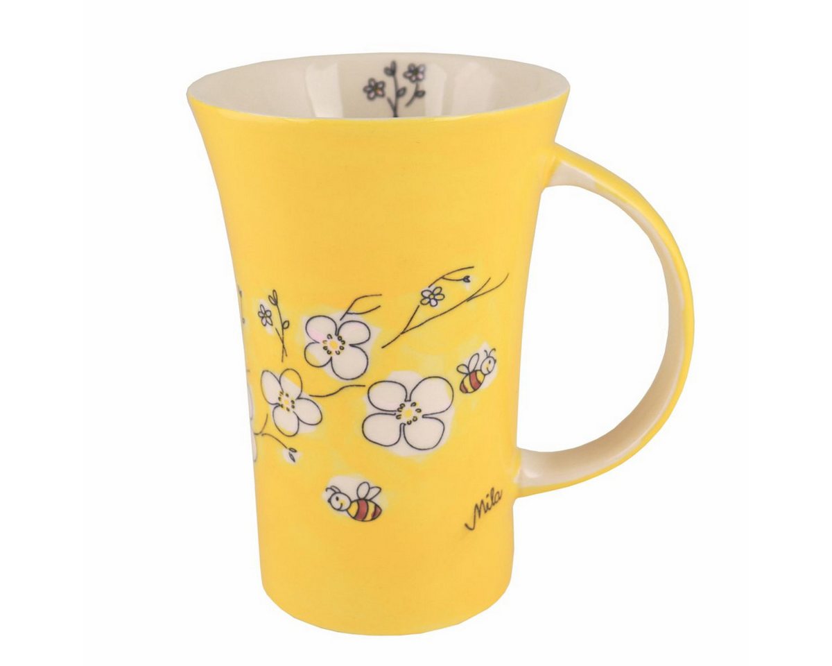 Mila Becher Mila Keramik-Becher Coffee-Pot Bienenblüte, ca. 500 ml, Keramik von Mila