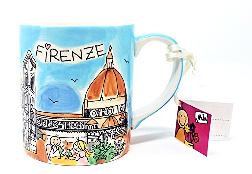 Mila Handbemalte Tasse Firenze/Florenz, Keramik, 9 cm ø 7,5 cm von Mila