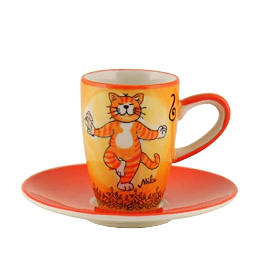 Mila Keramik Espresso-Tasse mit Untere Oommh Morgengruß | MI-88252 von Mila