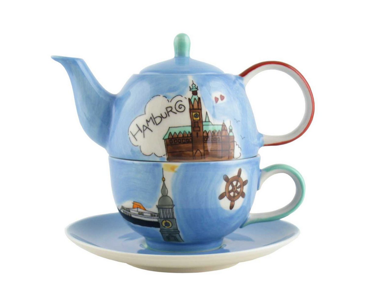 Mila Teekanne Mila Keramik Tee-Set Tea for One Hamburg, 0,4 l, (Set) von Mila