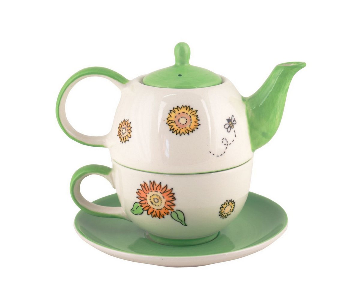 Mila Teekanne Mila Keramik Tee-Set Tea for One Sunny Sunflowers, 400 l, (Stück) von Mila
