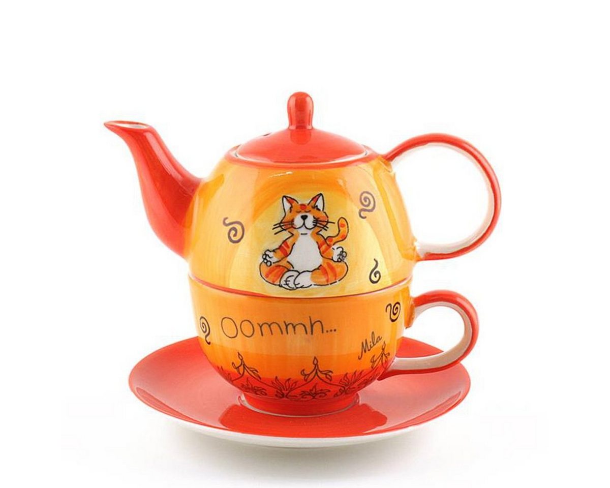 Mila Teekanne Mila Keramik Tee-Set- for-One Oommh Katze, 0,4 l, (Set) von Mila