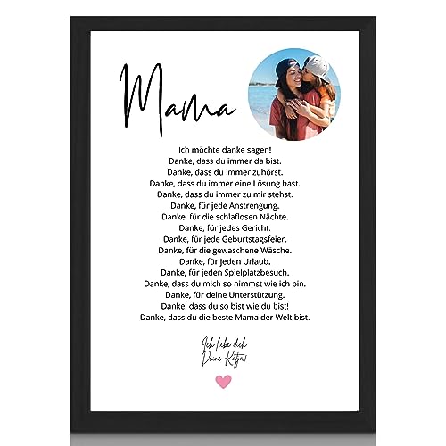 MilaBoo® Mama Geschenk personalisiertes Poster I persönliches Muttertagsgeschenk, Valentinstag, Geburtstag oder Geschenk Weihnachten für Mama I Hahnemühle Kunstdruckpapier A3, A4, A5 (Mama 3) von Milaboo