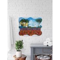 Handgemachte Wanduhr Aus Holz Landschaft Toskana. Pasta Acryl Handgemachte Wanduhr Aus Holz Landschaft Toskana. Pasta Acryl von MilaMirosh