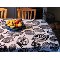 Baumwoll Tischdecke 90x140 cm Mit Stilisierten Blättern Baumwoll Tischdecke 90x140 cm Mit Stilisierten Blättern von MilaStyle