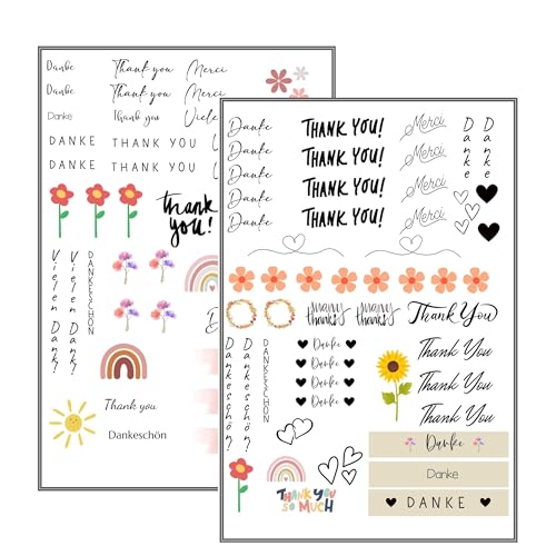 MilaBoo® Kerzentattoos Danke I DIY Aufkleber für besondere Anlässe, einfache Anwendung, vielseitig einsetzbar (Danke) von Milaboo