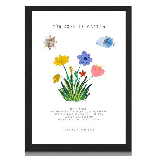 Milaboo® personalisiertes Geldgeschenk Garten I besonderes Poster Geschenk mit ausgestanzten Motiven von Milaboo