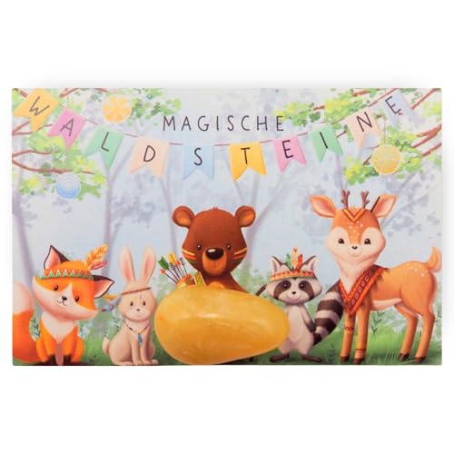 Milaboo® 12er Set Glückssteine für Kinder I Kindergeburtstag Mitgebsel I Give Away für Taufe, Kommunion, Hochzeit oder Wichtelgeschenk I Glücksbringer Kinder fertig verpackt (Tiere) von Milaboo