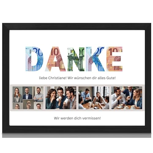 Milaboo® Geschenk Abschied Kollegin und Kollegen I Personalisiertes Abschiedsgeschenk Kollegen Jobwechsel (Danke mit Fotos) von Milaboo