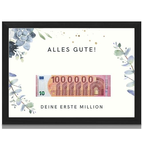 Milaboo® besonderes Geldgeschenk inkl. Rahmen in DIN A5 I Made in Germany I Poster Geschenk mit ausgestanzten Motiven zum Geld hinterlegen (Mille) von Milaboo