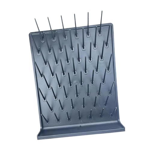 Labor-Trockengestell, Reagenzglastrockner, Labor-Trocken- und Abtropfgestell für Laborglaswaren und -flaschen, GRAU von Milageto