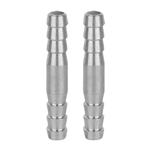 Milageto 2X Barb Splicer Mender, Edelstahl Union Koppler, Gerade für Öl/Wasser/Luft Schlauch Anschluss Schlauch Fitting, 8 Mm X 50 Mm Milageto 2X Barb Splicer Mender, Edelstahl Union Koppler, Gerade für Öl/Wasser/Luft Schlauch Anschluss Schlauch Fitting, 8 Mm X 50 Mm von Milageto