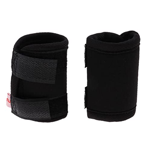 Milageto 2er-Pack Hund Beinbandage mit verstellbarem Klettverschluss für Gelenkschutz, Schwarz S von Milageto