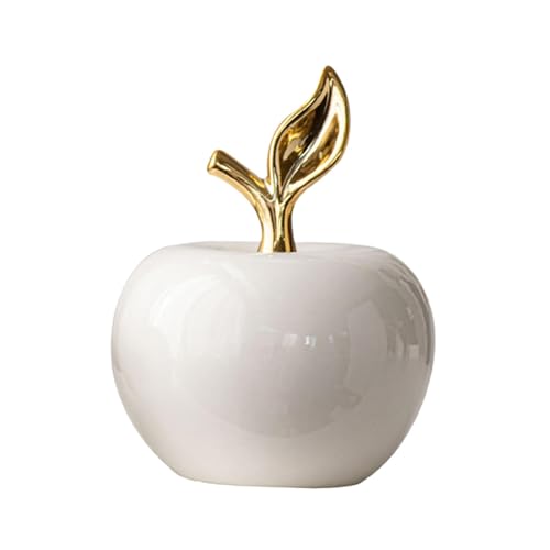 Milageto Äpfel Statue Keramik Äpfel Figur Geschenke Sammlung Tischplatte Obst Skulptur Ornament für Esszimmer Zuhause Bücherregal Dekor, Weiß, groß Milageto Äpfel Statue Keramik Äpfel Figur Geschenke Sammlung Tischplatte Obst Skulptur Ornament für Esszimmer Zuhause Bücherregal Dekor, Weiß, groß von Milageto