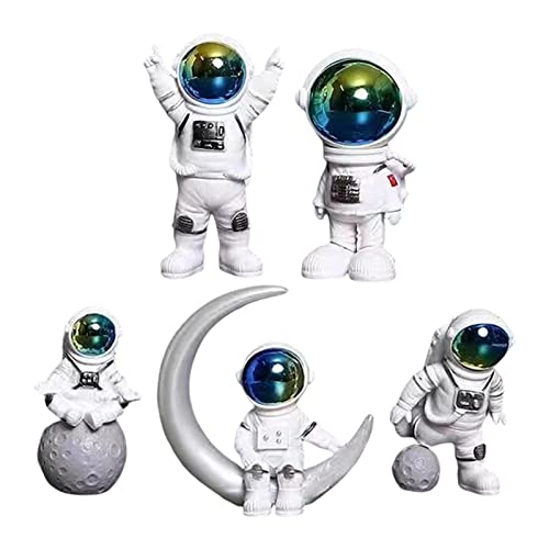 Milageto Astronautenfigur Raumfahrer Skulptur für Desktop Büro Dekoration, 5St von Milageto