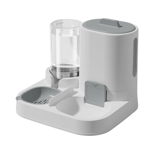 Milageto Automatischer Futterspender für Haustiere, Futternapf, praktischer Abnehmbarer Futter- und Wasserspender für Katzen und kleine mittelgroße Hunde, Grau Milageto Automatischer Futterspender für Haustiere, Futternapf, praktischer Abnehmbarer Futter- und Wasserspender für Katzen und kleine mittelgroße Hunde, Grau von Milageto