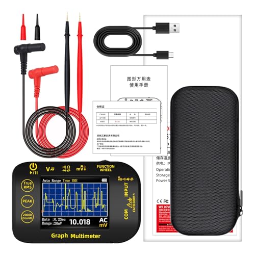 Milageto Digital-Multimeter Elektriker Werkzeug Multifunktions-Multitester Strommessgerät für Autoreparatur Haushalt Elektrik, Grafikdisplay von Milageto
