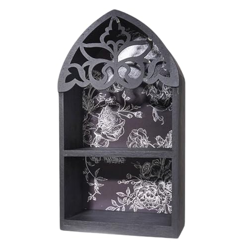 Milageto Display Regal Hanges Regal Home Room Decor Figur aus Anzeige Regal Holzregal für ätherische Öle Edelstein -Souvenirs, Schwarz 2 Gitter Milageto Display Regal Hanges Regal Home Room Decor Figur aus Anzeige Regal Holzregal für ätherische Öle Edelstein -Souvenirs, Schwarz 2 Gitter von Milageto