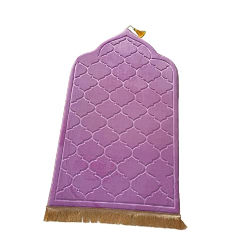 Milageto Flanell-Gebetsmatte, tragbare Teppiche, Anbetungsmatte, Bodenteppich, unregelmäßige Decke für Männer und Frauen, Ramadan Eid-Geschenk, Taro von Milageto