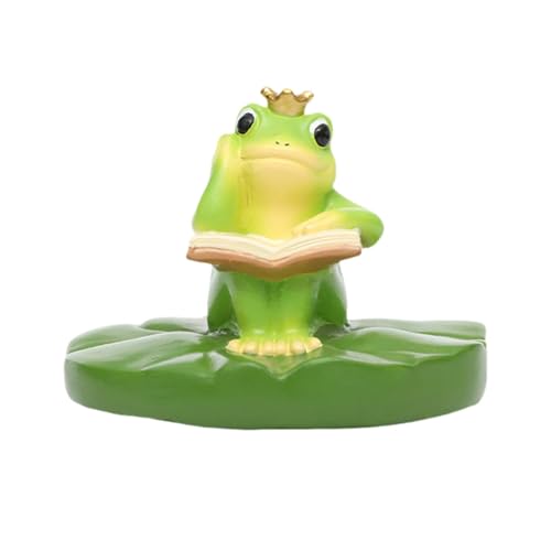 Milageto Garten-Froschstatue, Teichdekoration, dekorative Froschfigur, Kunstharz, Tierskulptur für, Pool, Hinterhof, Innen- und Außenbereich, Lektüre Milageto Garten-Froschstatue, Teichdekoration, dekorative Froschfigur, Kunstharz, Tierskulptur für, Pool, Hinterhof, Innen- und Außenbereich, Lektüre von Milageto