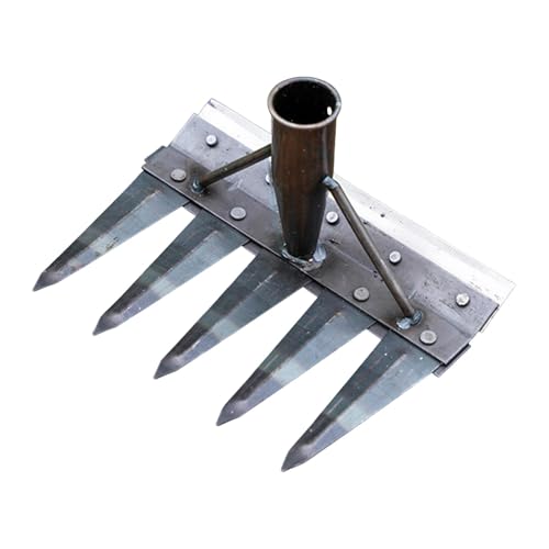 Milageto Gartenhacke zum Lockern und Jäten, Kartoffelhacke mit 5 Zinken, ergonomischer Stiel, Korrosionsschutz, Dunghacke aus Stahl Unkrautharke für Garten, Kübel, Beete, Braun 5 Zähne Milageto Gartenhacke zum Lockern und Jäten, Kartoffelhacke mit 5 Zinken, ergonomischer Stiel, Korrosionsschutz, Dunghacke aus Stahl Unkrautharke für Garten, Kübel, Beete, Braun 5 Zähne von Milageto